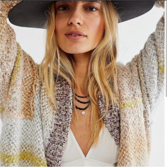 Free People Daydreamer Slouchy Oversized Knit Cozy Cardigan XS - Picture 4 of 9